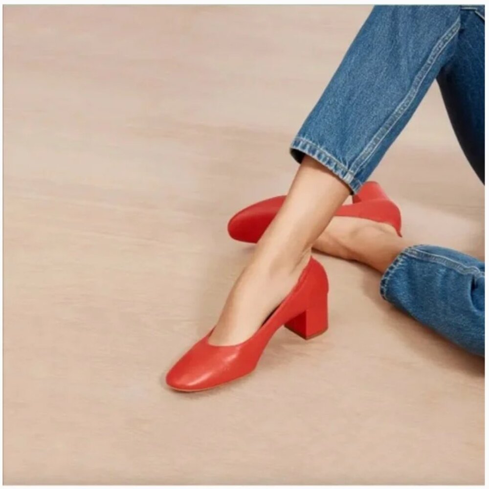 Everlane Day Heel in Red | Size 7.5